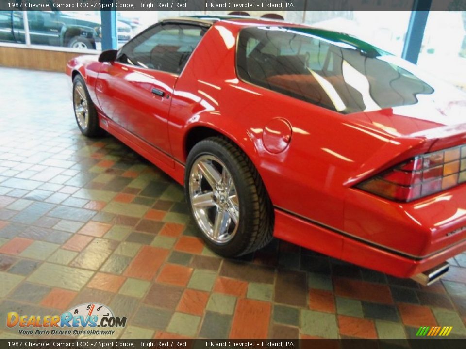 1987 Chevrolet Camaro IROC-Z Sport Coupe Bright Red / Red Photo #35