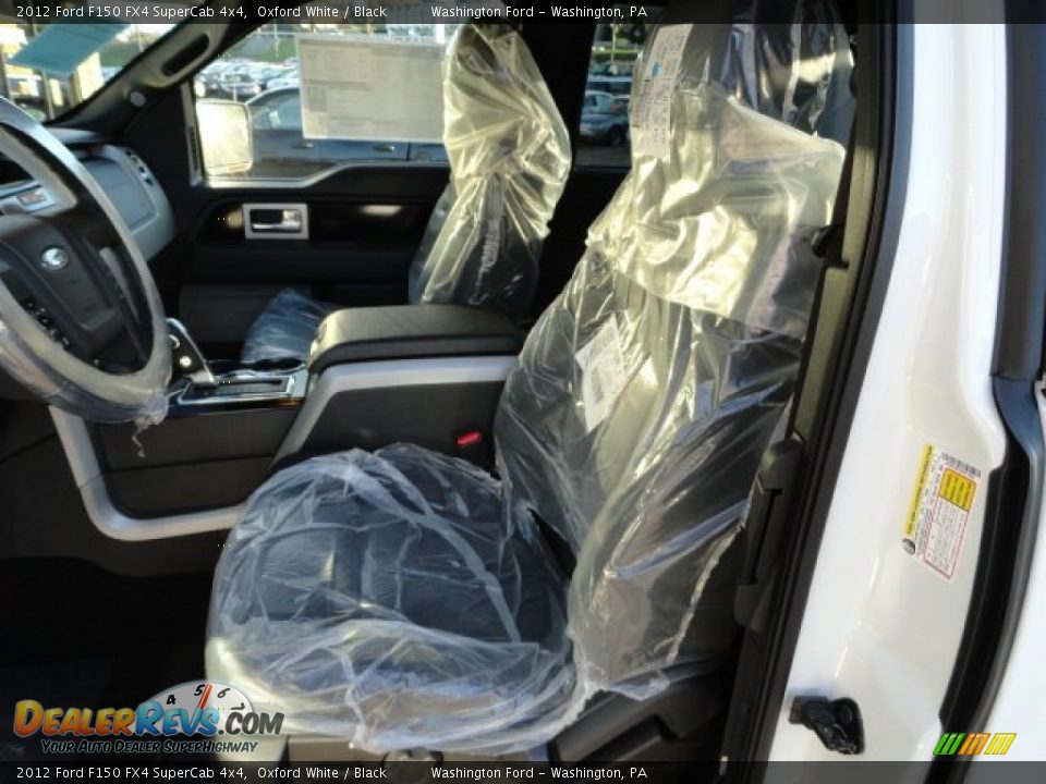 Black Interior - 2012 Ford F150 FX4 SuperCab 4x4 Photo #10