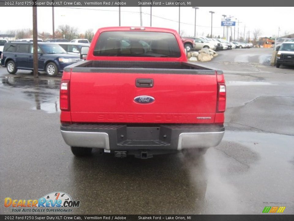 2012 Ford F250 Super Duty XLT Crew Cab Vermillion Red / Adobe Photo #6