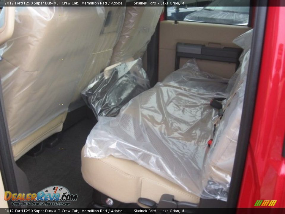 2012 Ford F250 Super Duty XLT Crew Cab Vermillion Red / Adobe Photo #8