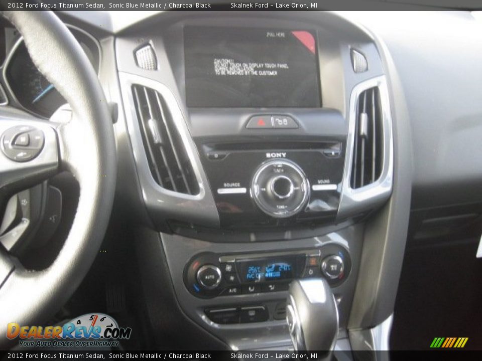 2012 Ford Focus Titanium Sedan Sonic Blue Metallic / Charcoal Black Photo #13