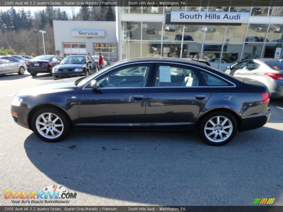 2005 Audi A6 3.2 quattro Sedan Oyster Gray Metallic / Platinum Photo #2