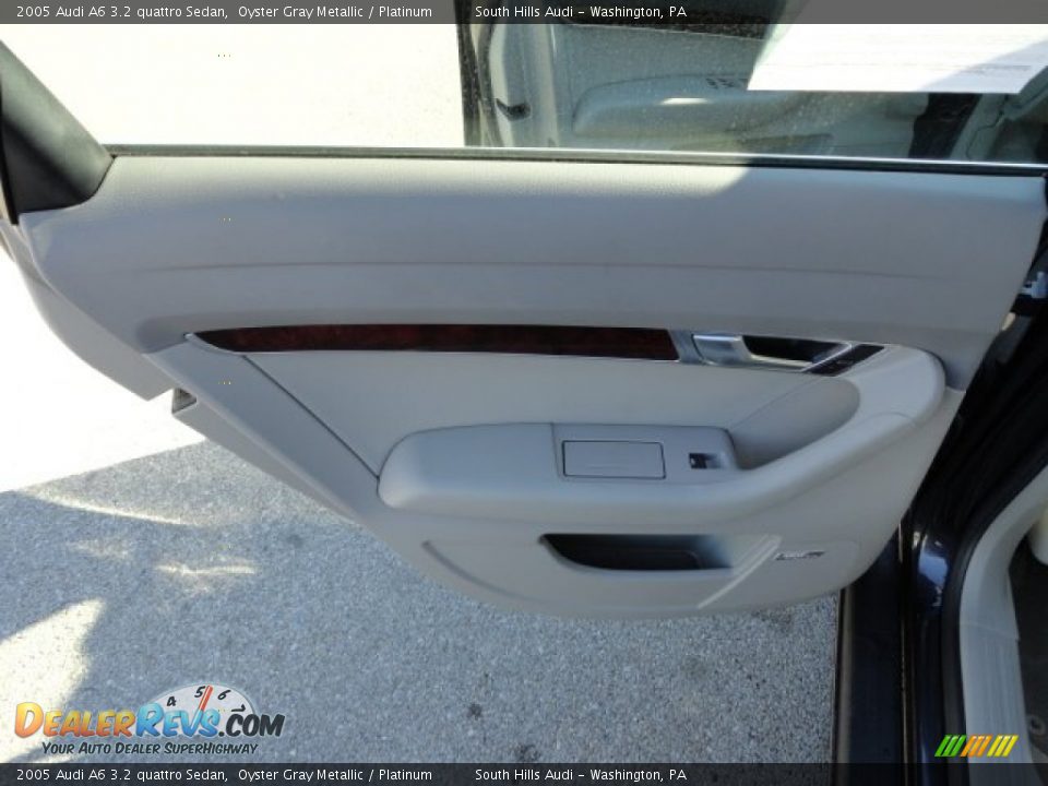 2005 Audi A6 3.2 quattro Sedan Oyster Gray Metallic / Platinum Photo #13