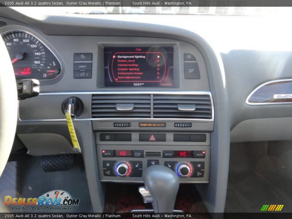 2005 Audi A6 3.2 quattro Sedan Oyster Gray Metallic / Platinum Photo #18
