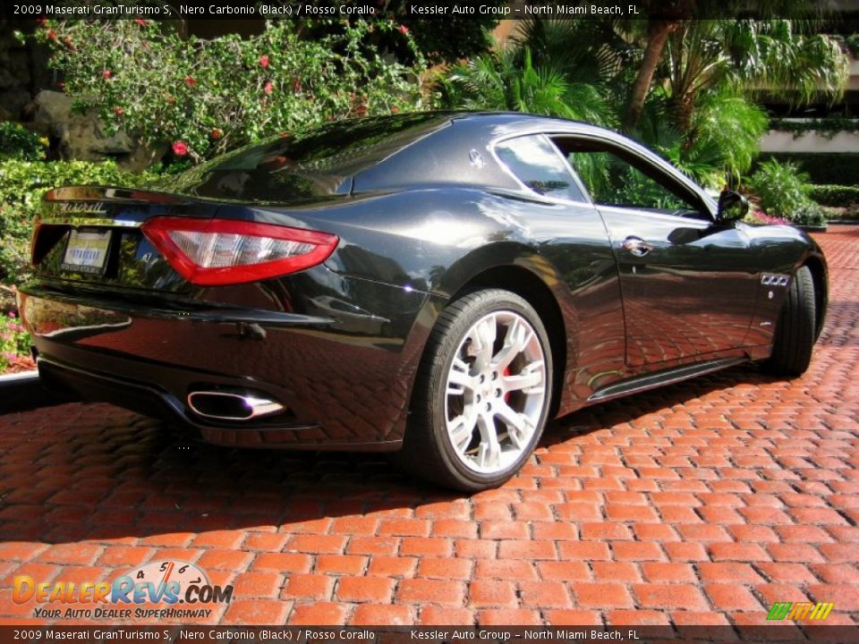 2009 Maserati GranTurismo S Nero Carbonio (Black) / Rosso Corallo Photo #4