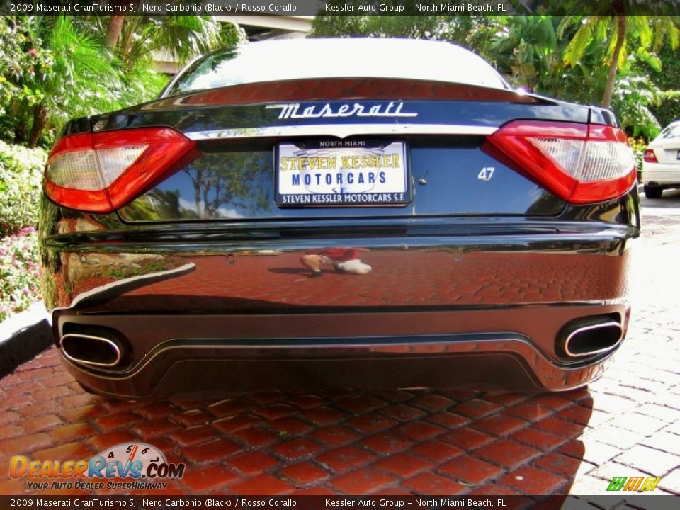 2009 Maserati GranTurismo S Nero Carbonio (Black) / Rosso Corallo Photo #8