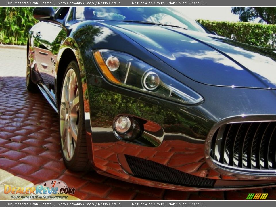 2009 Maserati GranTurismo S Nero Carbonio (Black) / Rosso Corallo Photo #9