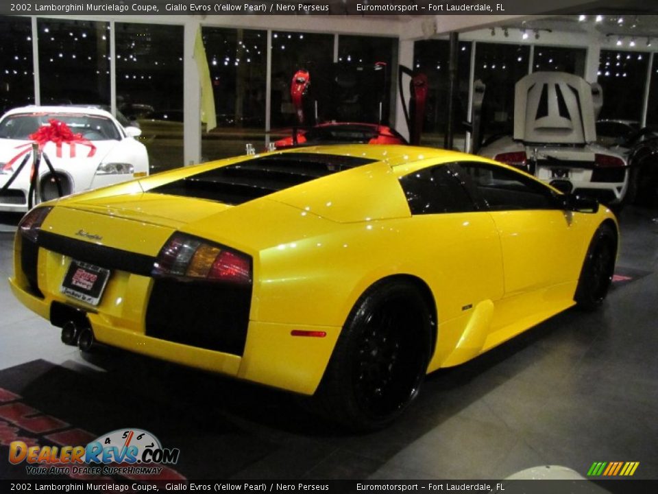 2002 Lamborghini Murcielago Coupe Giallo Evros (Yellow Pearl) / Nero Perseus Photo #4