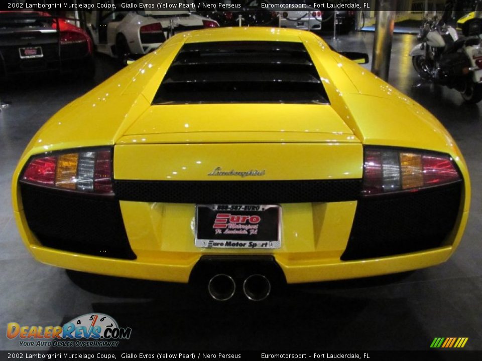 2002 Lamborghini Murcielago Coupe Giallo Evros (Yellow Pearl) / Nero Perseus Photo #5
