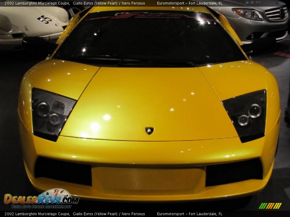 2002 Lamborghini Murcielago Coupe Giallo Evros (Yellow Pearl) / Nero Perseus Photo #9