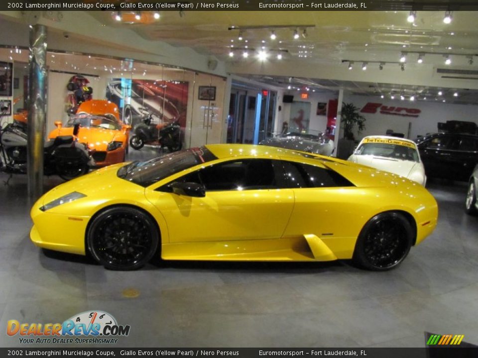 Giallo Evros (Yellow Pearl) 2002 Lamborghini Murcielago Coupe Photo #11