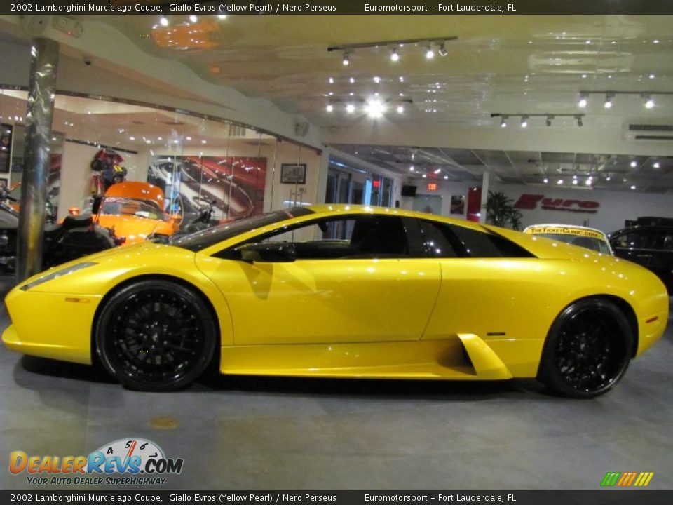 Giallo Evros (Yellow Pearl) 2002 Lamborghini Murcielago Coupe Photo #12