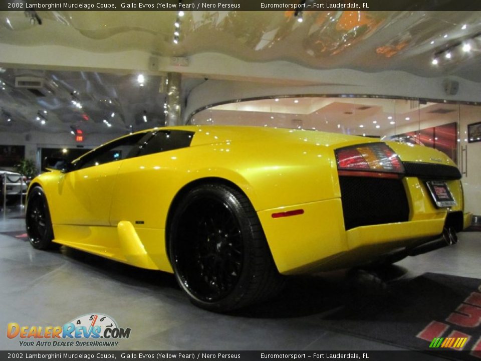 2002 Lamborghini Murcielago Coupe Giallo Evros (Yellow Pearl) / Nero Perseus Photo #13