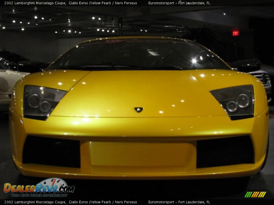 2002 Lamborghini Murcielago Coupe Giallo Evros (Yellow Pearl) / Nero Perseus Photo #17
