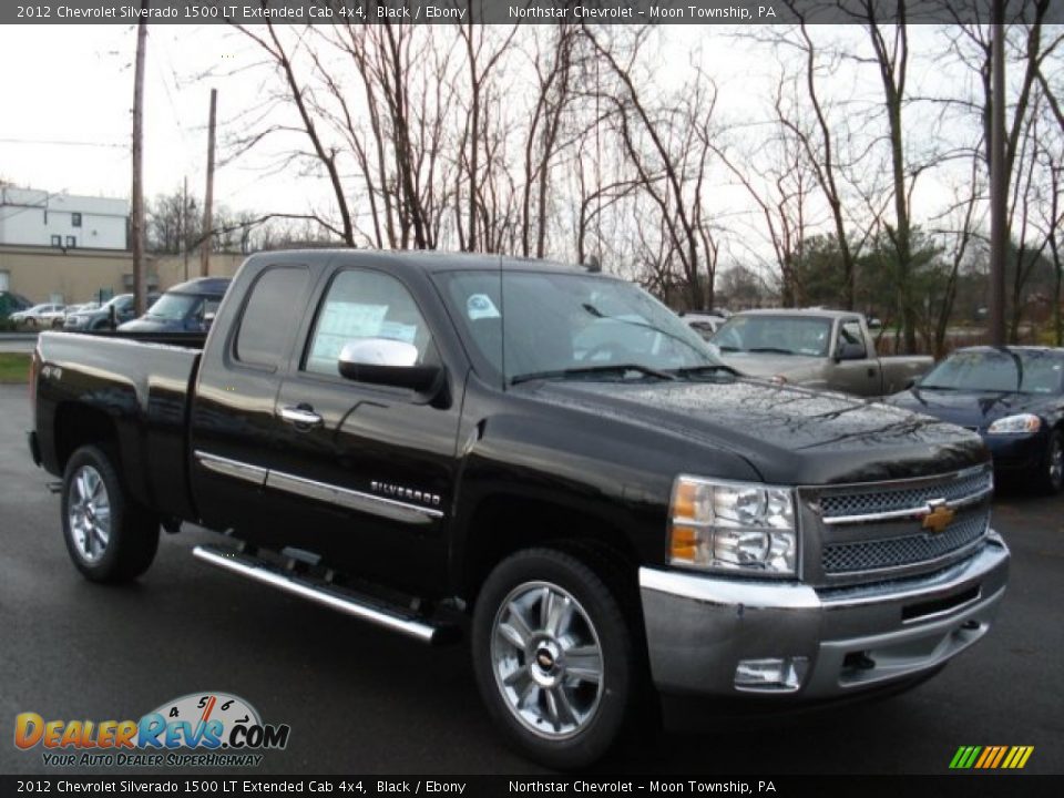 Black 2012 Chevrolet Silverado 1500 LT Extended Cab 4x4 Photo #2