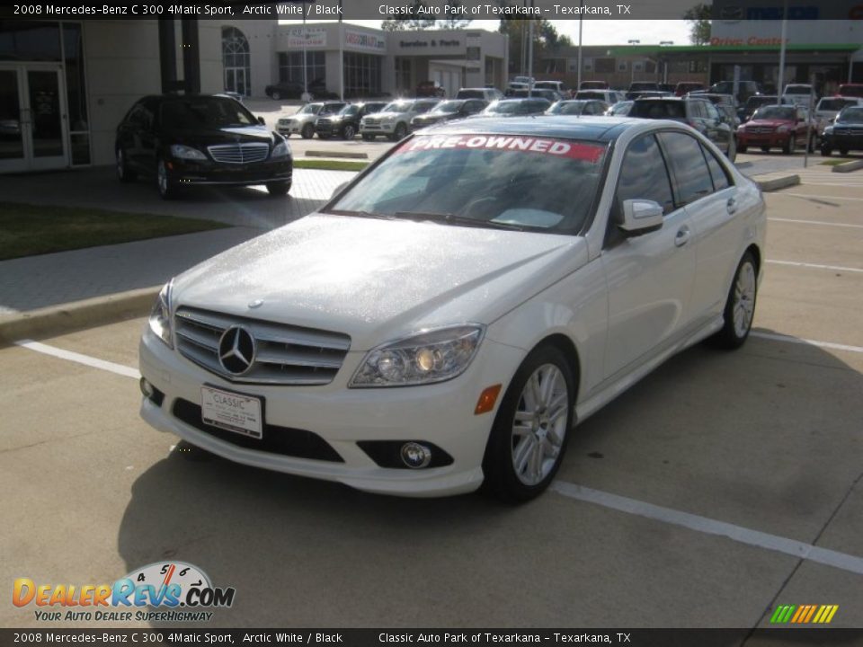 2008 Mercedes-Benz C 300 4Matic Sport Arctic White / Black Photo #1