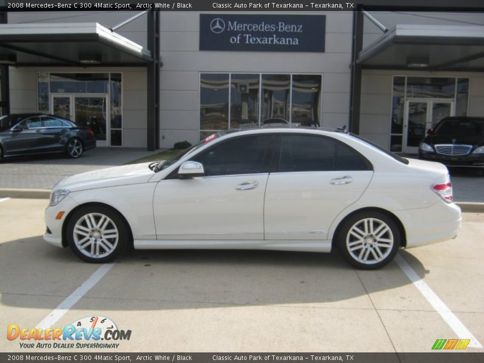 2008 Mercedes-Benz C 300 4Matic Sport Arctic White / Black Photo #2