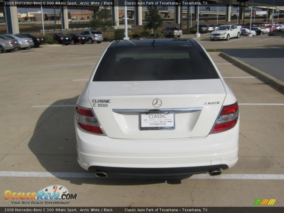 2008 Mercedes-Benz C 300 4Matic Sport Arctic White / Black Photo #4