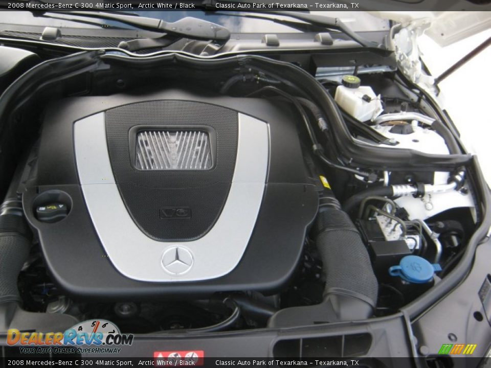 2008 Mercedes-Benz C 300 4Matic Sport Arctic White / Black Photo #24