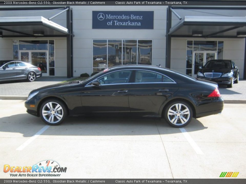 2009 Mercedes-Benz CLS 550 Obsidian Black Metallic / Cashmere Photo #2