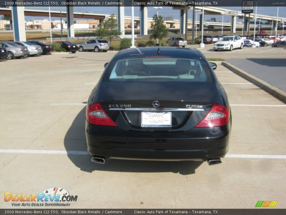 2009 Mercedes-Benz CLS 550 Obsidian Black Metallic / Cashmere Photo #4