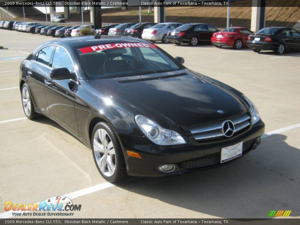 2009 Mercedes-Benz CLS 550 Obsidian Black Metallic / Cashmere Photo #7