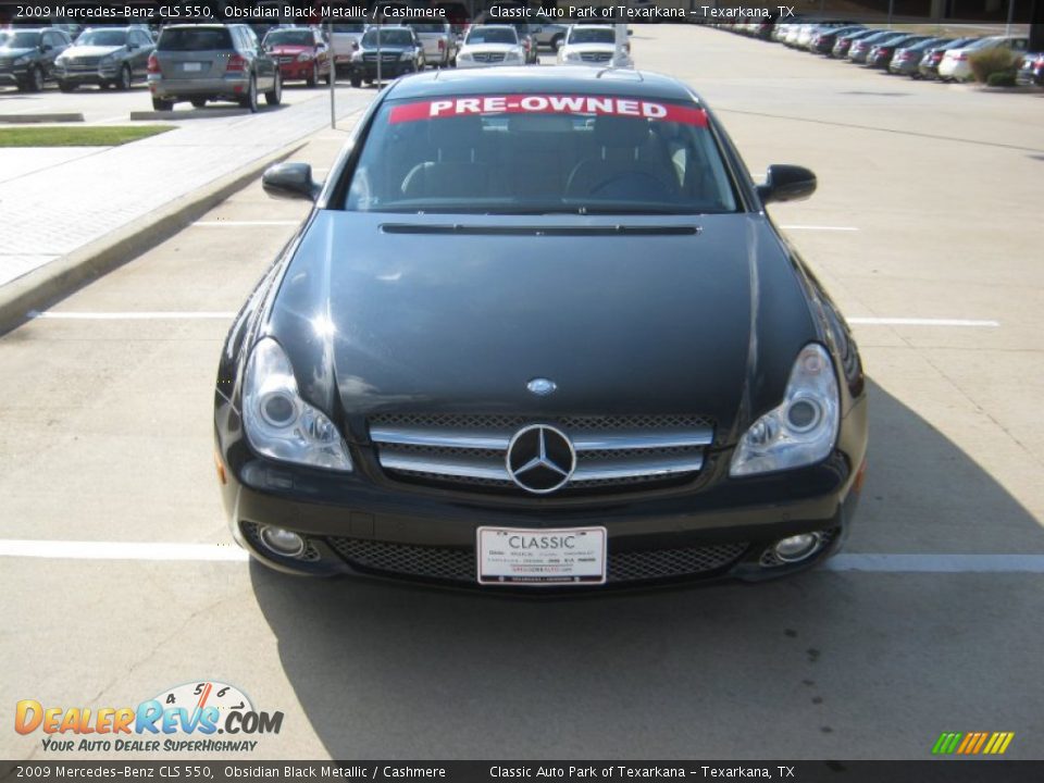 2009 Mercedes-Benz CLS 550 Obsidian Black Metallic / Cashmere Photo #8