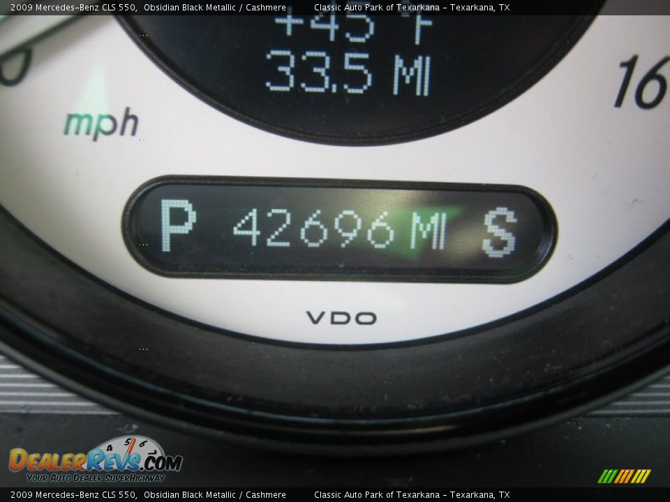 2009 Mercedes-Benz CLS 550 Obsidian Black Metallic / Cashmere Photo #11