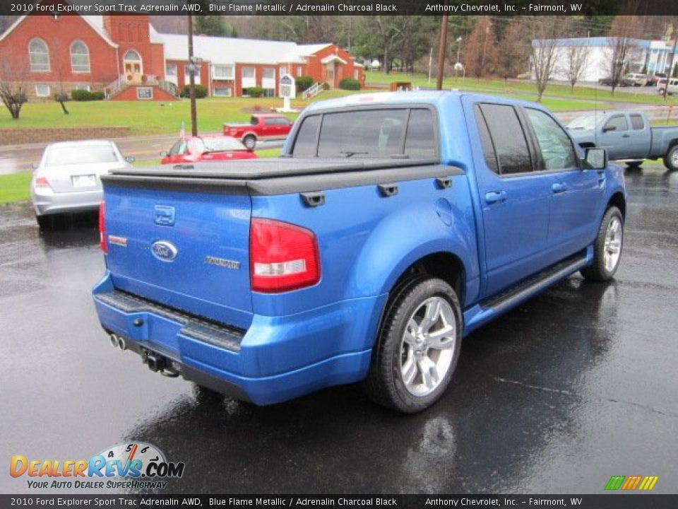 Blue Flame Metallic 2010 Ford Explorer Sport Trac Adrenalin AWD Photo #7