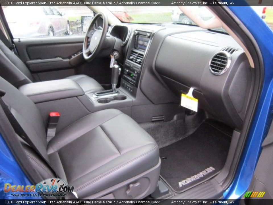 Adrenalin Charcoal Black Interior - 2010 Ford Explorer Sport Trac Adrenalin AWD Photo #10