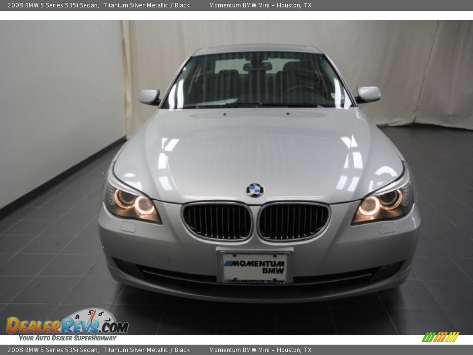 2008 BMW 5 Series 535i Sedan Titanium Silver Metallic / Black Photo #3