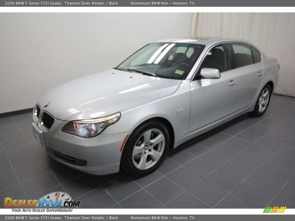 2008 BMW 5 Series 535i Sedan Titanium Silver Metallic / Black Photo #4