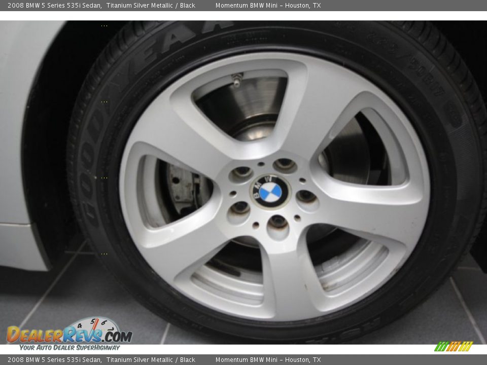 2008 BMW 5 Series 535i Sedan Titanium Silver Metallic / Black Photo #7