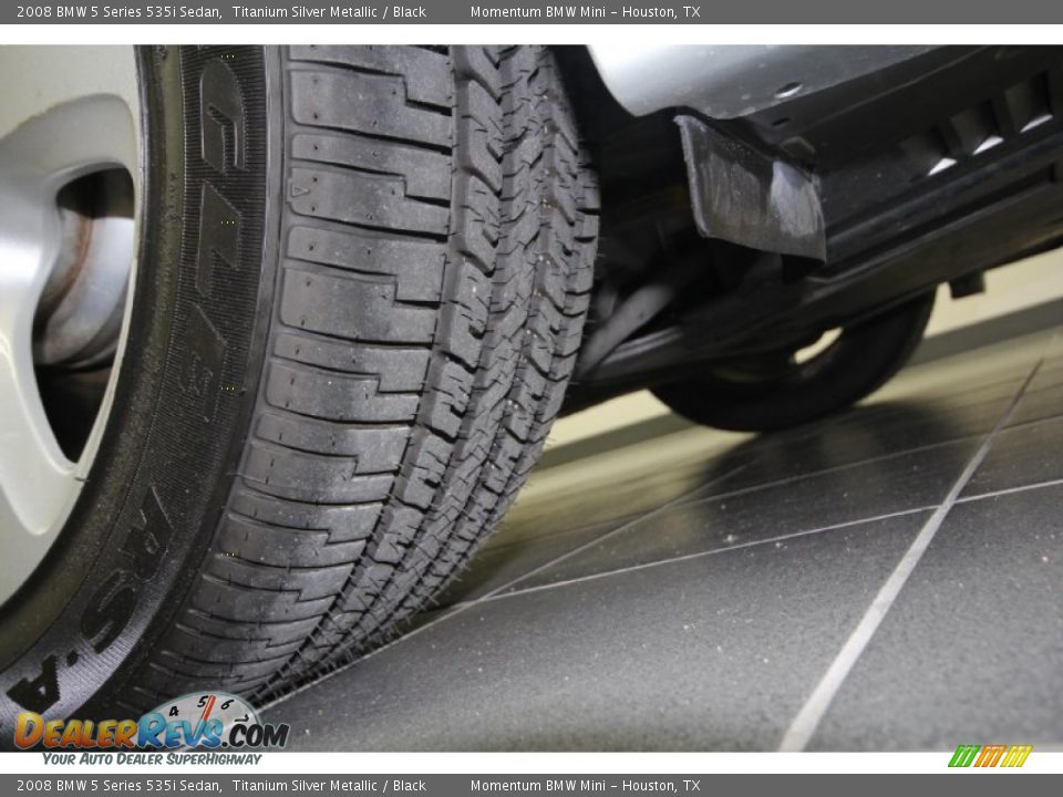 2008 BMW 5 Series 535i Sedan Titanium Silver Metallic / Black Photo #9