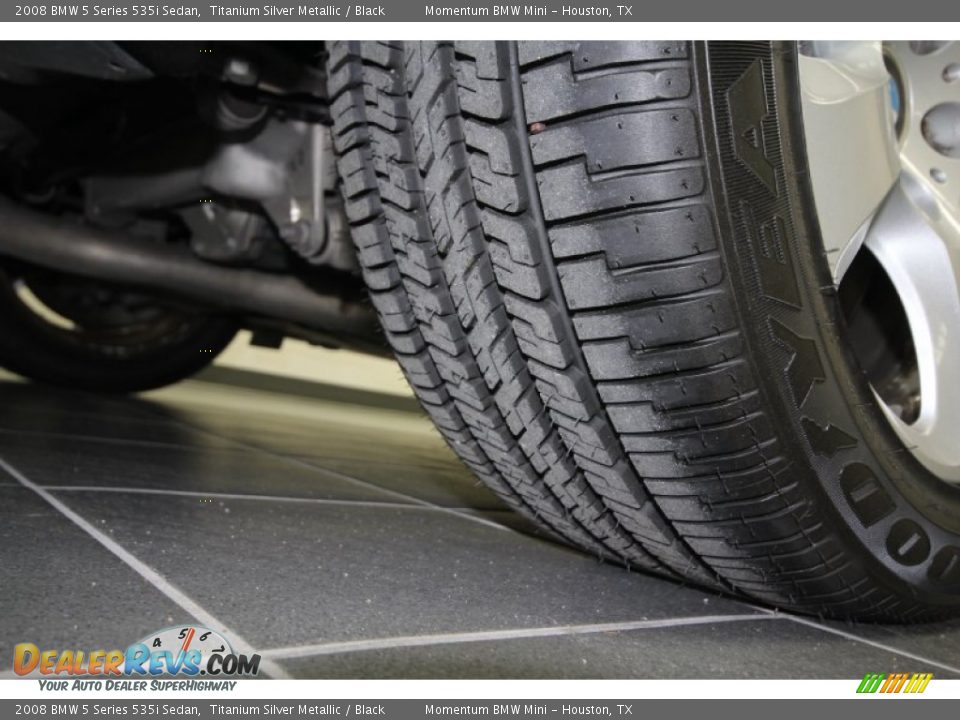 2008 BMW 5 Series 535i Sedan Titanium Silver Metallic / Black Photo #11