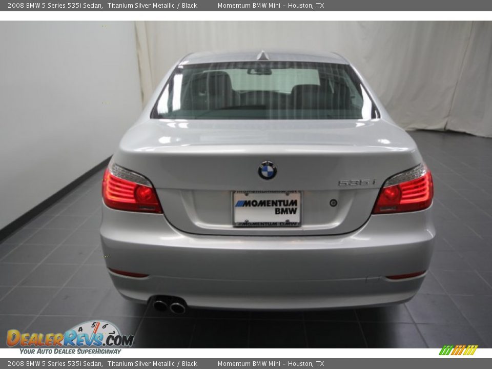 2008 BMW 5 Series 535i Sedan Titanium Silver Metallic / Black Photo #13