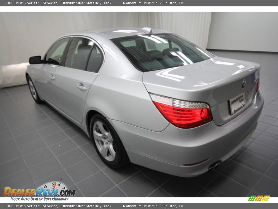 2008 BMW 5 Series 535i Sedan Titanium Silver Metallic / Black Photo #14