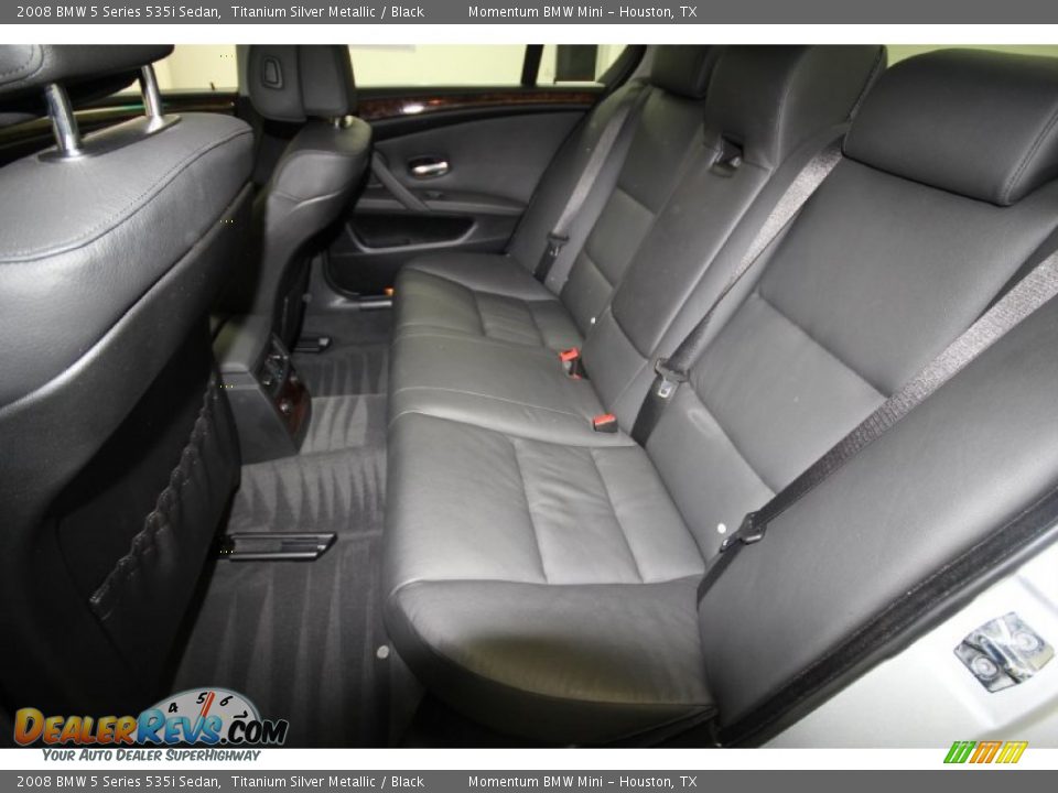 2008 BMW 5 Series 535i Sedan Titanium Silver Metallic / Black Photo #18