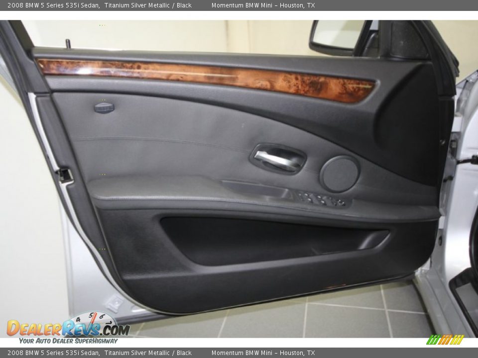2008 BMW 5 Series 535i Sedan Titanium Silver Metallic / Black Photo #19