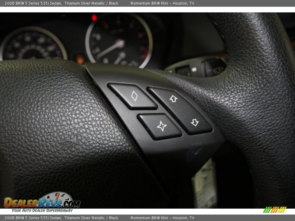 2008 BMW 5 Series 535i Sedan Titanium Silver Metallic / Black Photo #32