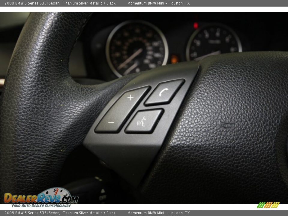 2008 BMW 5 Series 535i Sedan Titanium Silver Metallic / Black Photo #33