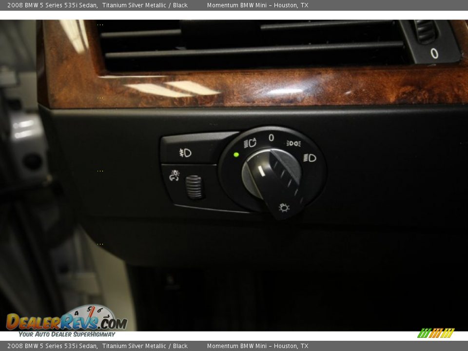 2008 BMW 5 Series 535i Sedan Titanium Silver Metallic / Black Photo #34