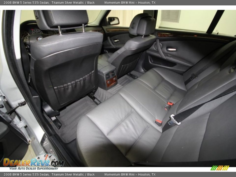 2008 BMW 5 Series 535i Sedan Titanium Silver Metallic / Black Photo #35