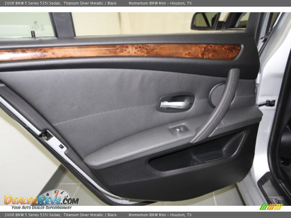 2008 BMW 5 Series 535i Sedan Titanium Silver Metallic / Black Photo #36