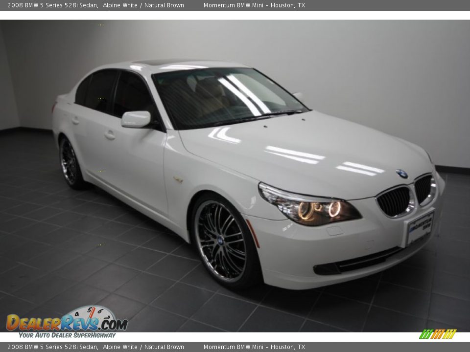 2008 BMW 5 Series 528i Sedan Alpine White / Natural Brown Photo #1