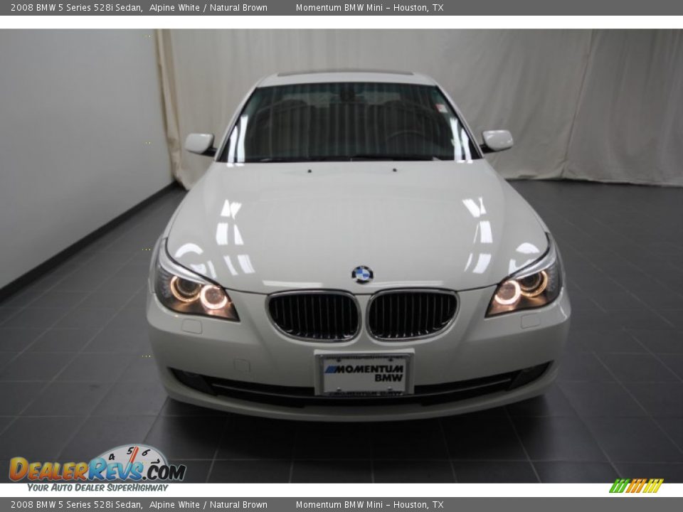 2008 BMW 5 Series 528i Sedan Alpine White / Natural Brown Photo #3