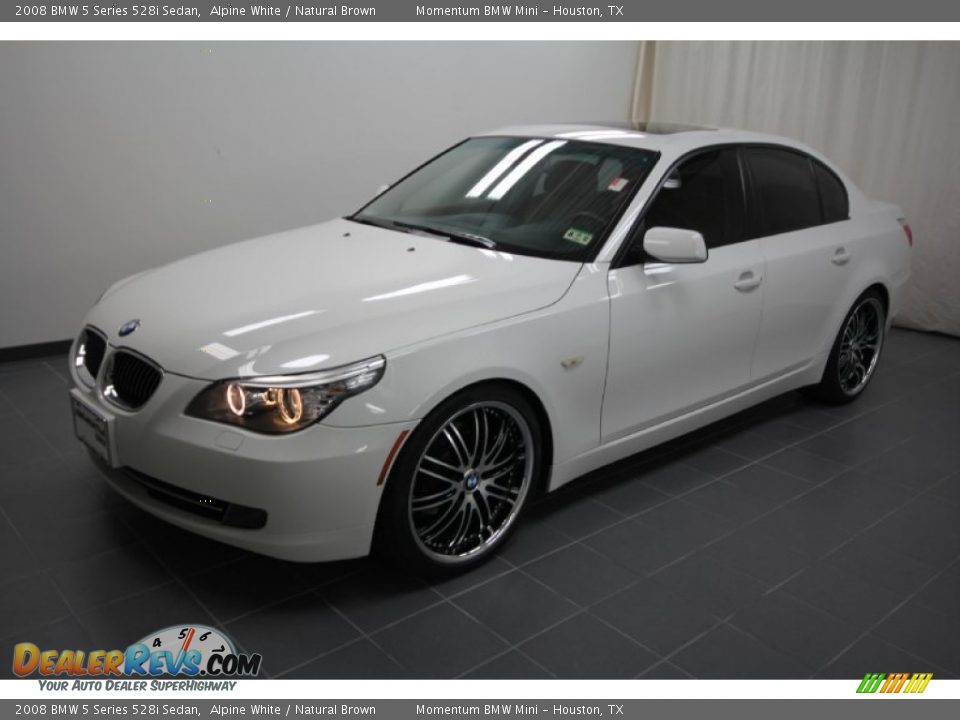 2008 BMW 5 Series 528i Sedan Alpine White / Natural Brown Photo #4