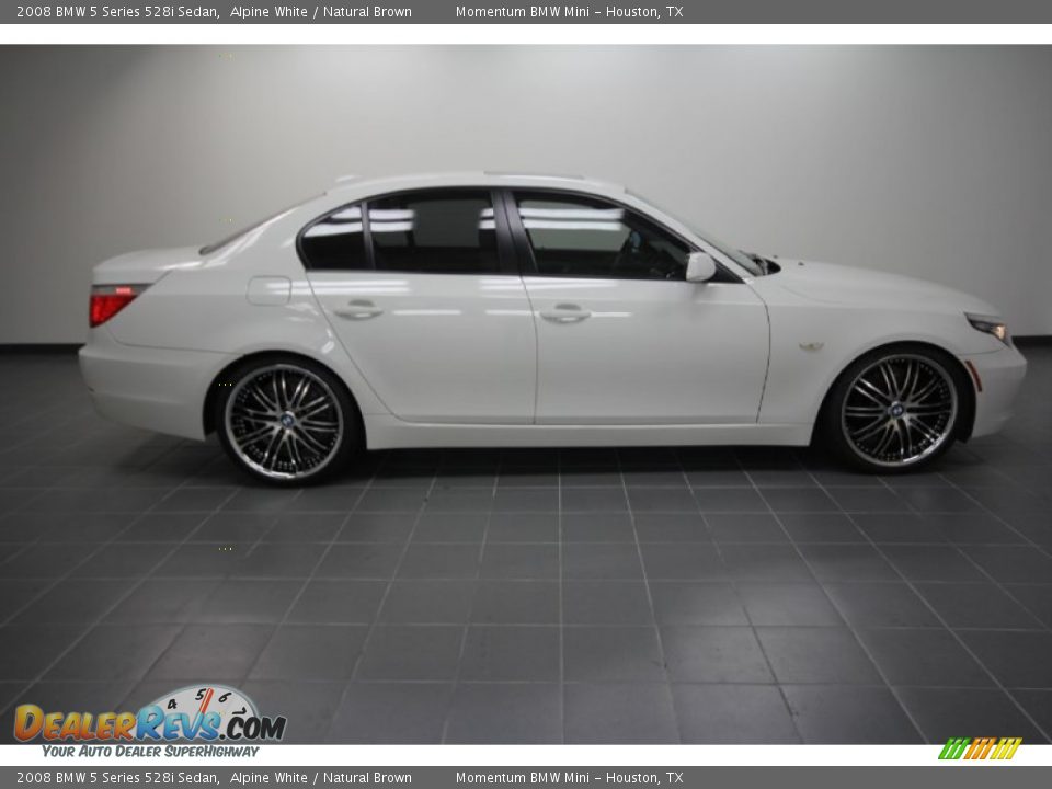 2008 BMW 5 Series 528i Sedan Alpine White / Natural Brown Photo #6