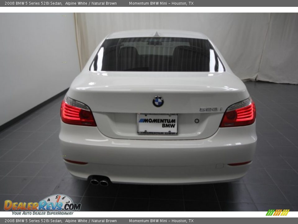 2008 BMW 5 Series 528i Sedan Alpine White / Natural Brown Photo #7