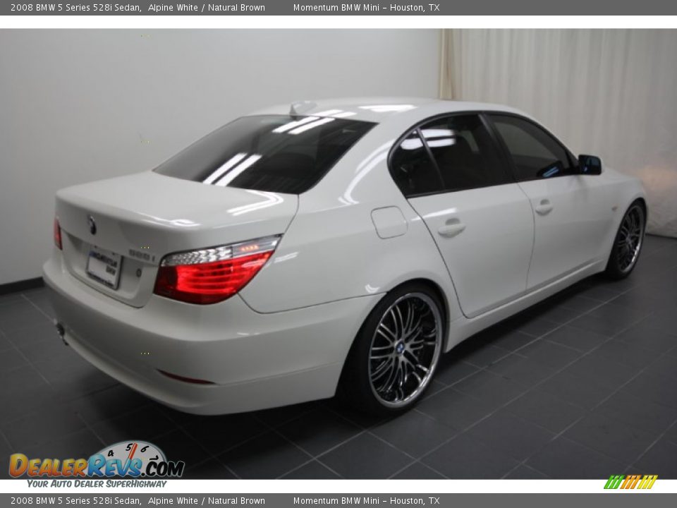 2008 BMW 5 Series 528i Sedan Alpine White / Natural Brown Photo #8